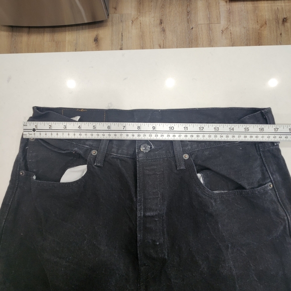 Levis 501 XX CT Jeans Mens 34x30 Button Fly Retro Black Denim Custom Tapered VTG - Picture 8 of 12